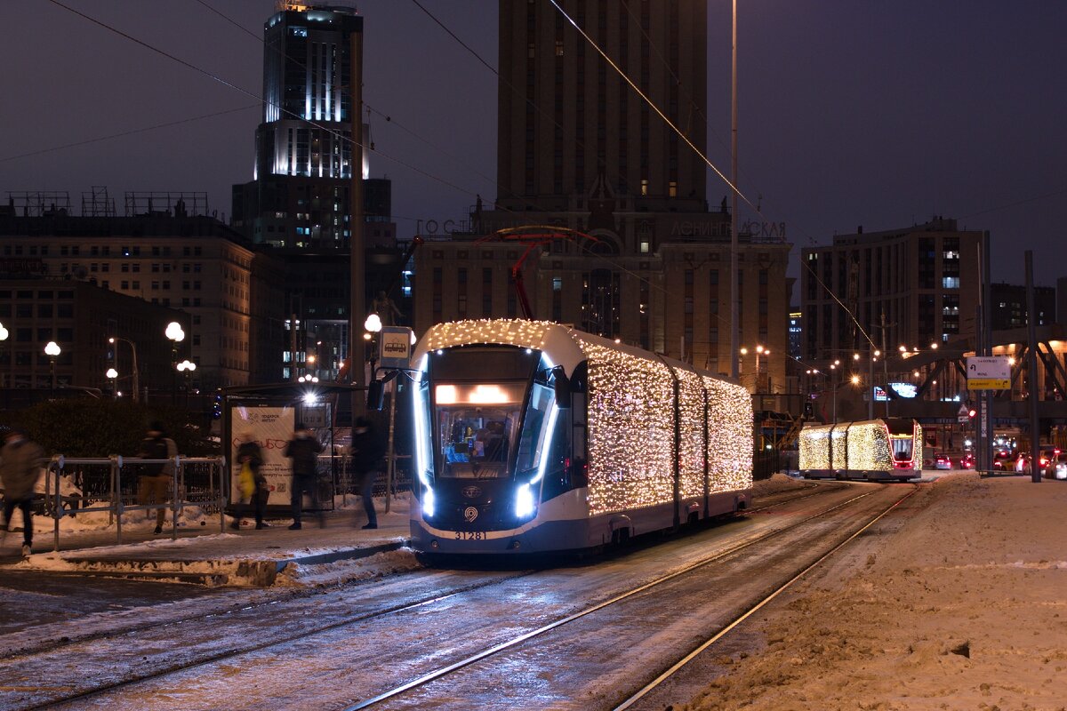 Новогодний транспорт Москвы