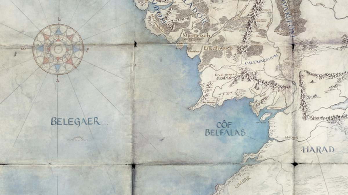 Карта Средиземья. Amazon