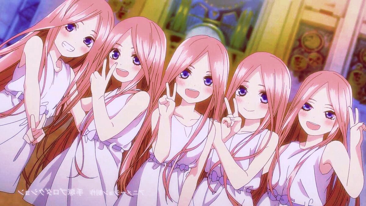 Все пять невест в юном возрасте. Невозможно различить...