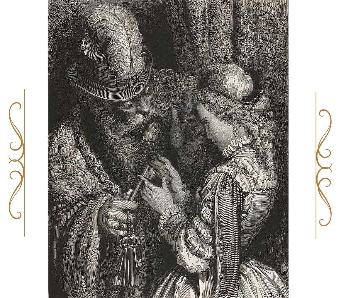 Иллюстрация к "Синей Бороде" Шарля Перро, Гюстав Доре, 1863. (сс) Wikimedia Commons