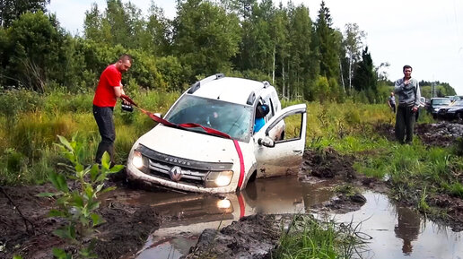 Батя не простит такое. Парень топит Дастер в болоте. УАЗ Патриот ...