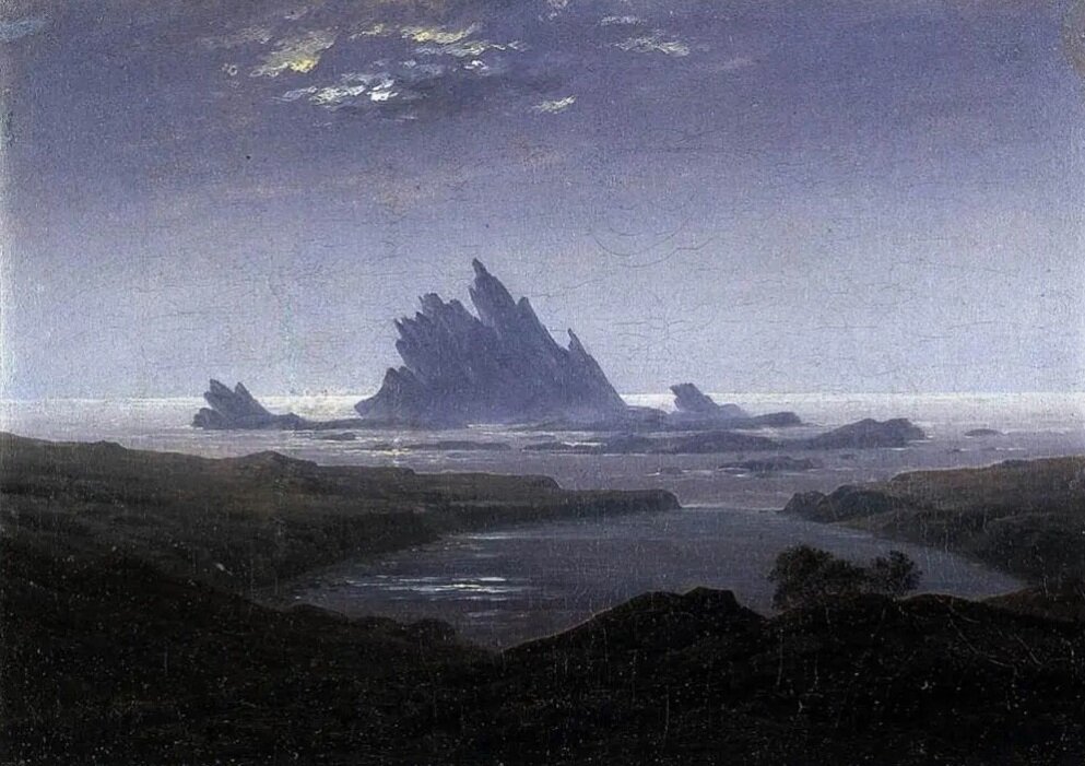 "Скалистый риф на берегу моря" 110×171.5 см, 1808