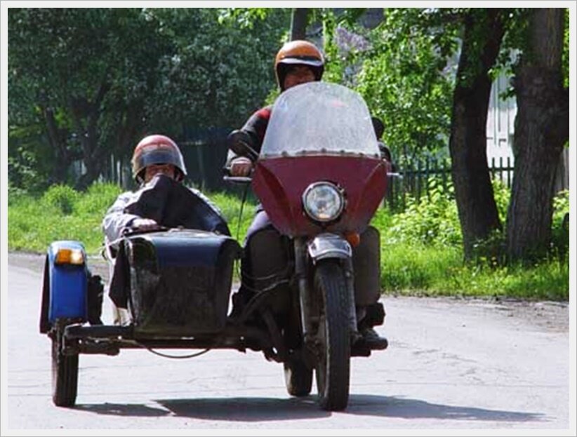 Свадьба на мотоцикле с коляской