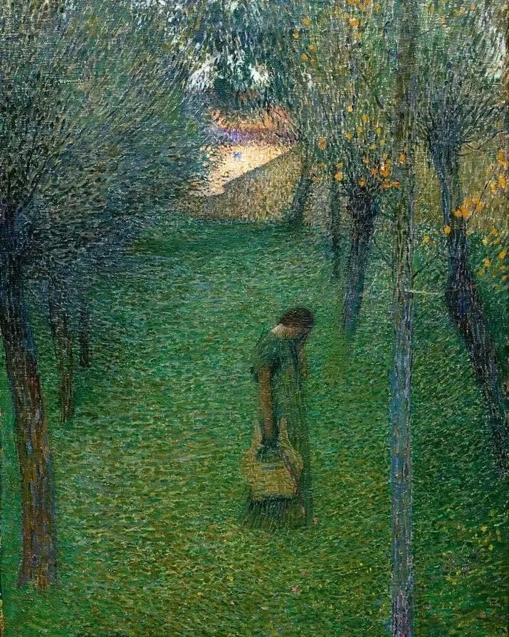 Henri-Jean Guillaume Martin «Задумчивая муза в саду»
