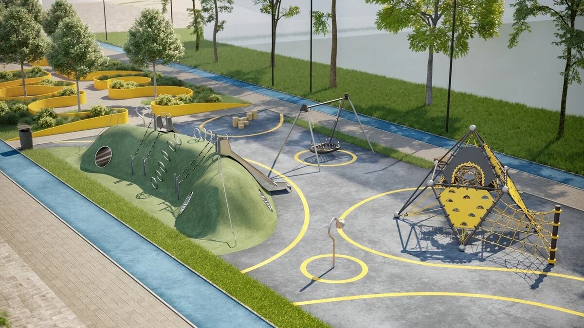 3d-визуализация проекта детской площадки Шелби