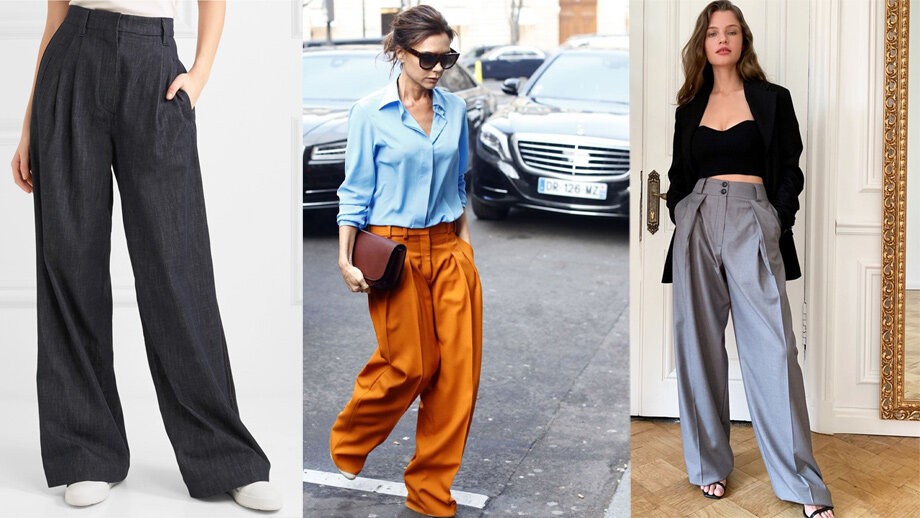 Широкие брюки в тренде 