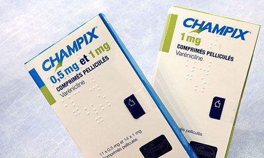 Так выглядят упаковки таблеток «Чампикс» 