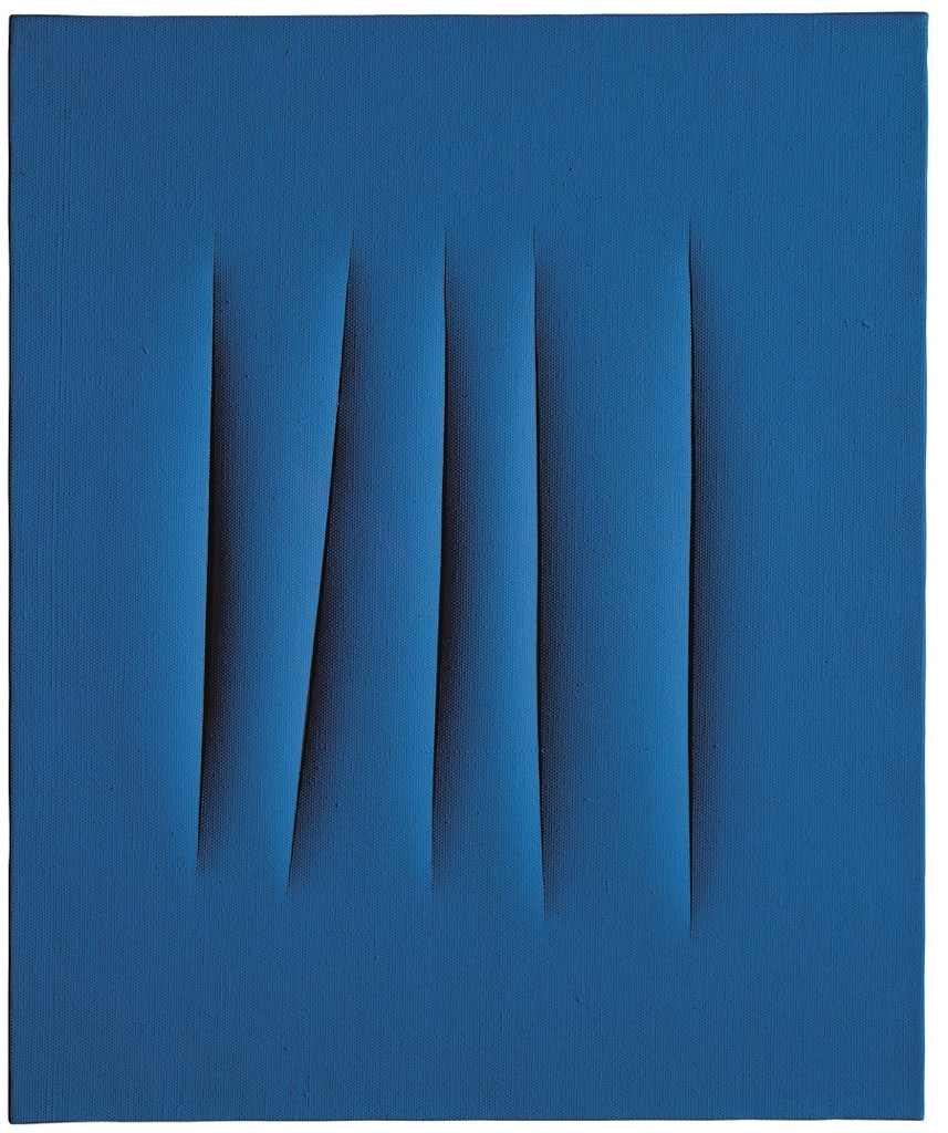  Пример современного искусства, многим не понятного. Lucio Fontana, Concetto spaziale. Attese 