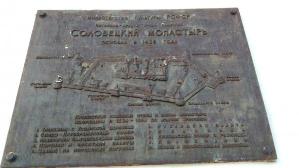 План Соловецкого монастыря

