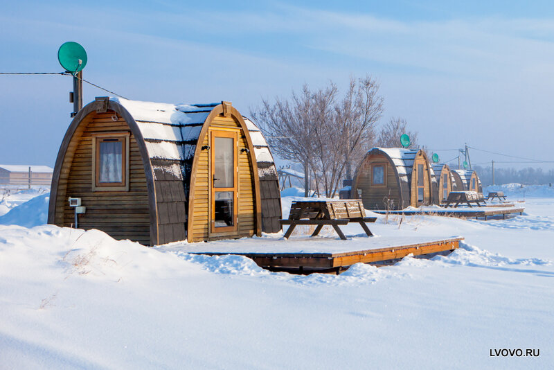 уютные рыбацкие домики ECOpods ("стручки") на РБ "Львово" (Московская обл)