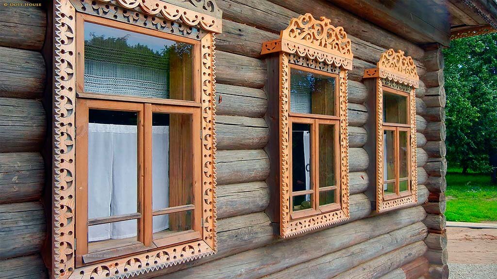 Установка деревянных наличников