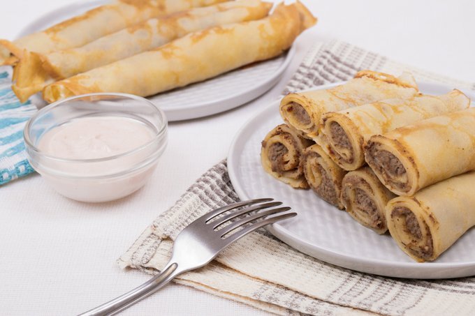 Блинчики с паштетом