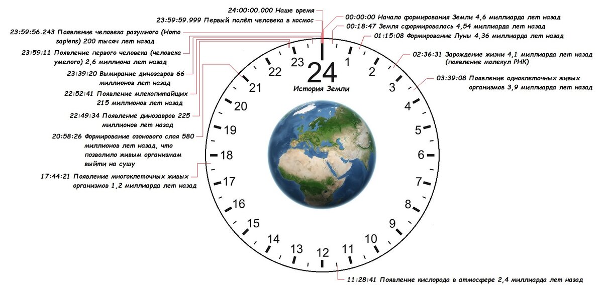 Рассказ время жизни. История земли за 24 часа. Эволюция земли за 24 часа. История земли на циферблате часов. История развития земли за 24 часа.