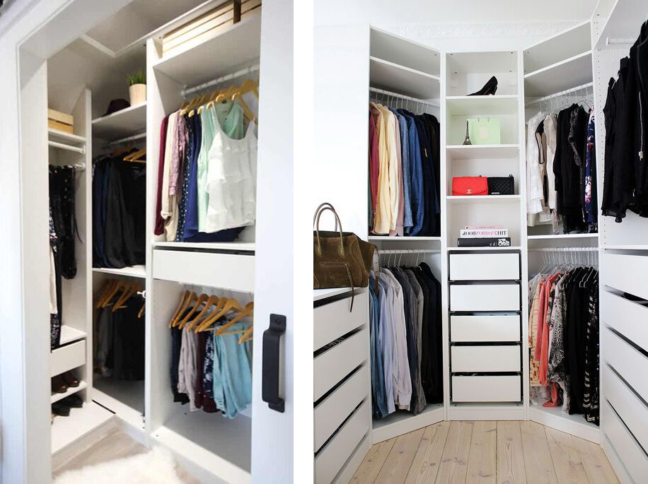 Обустройство маленькой гардеробной комнаты: фото, дизайны, советы