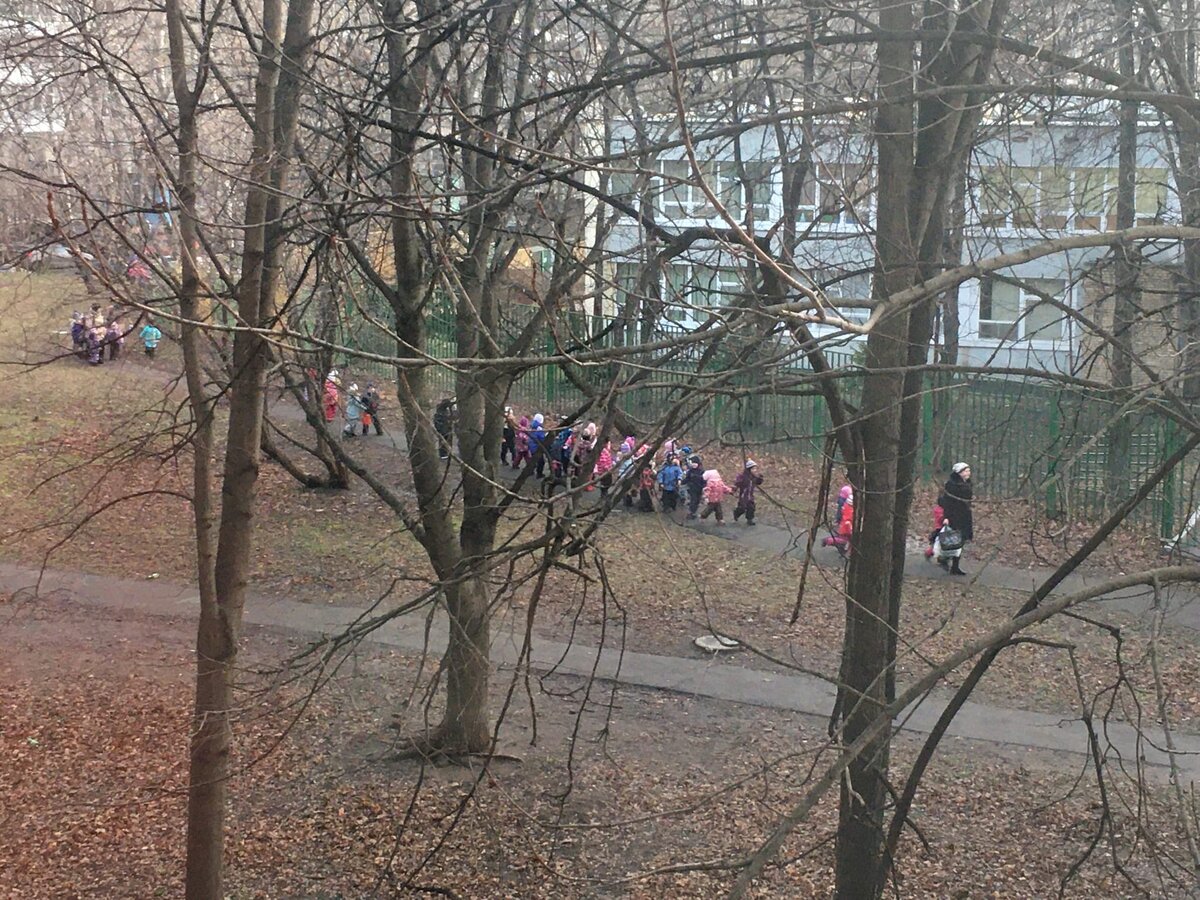 Процесс эвакуации детей