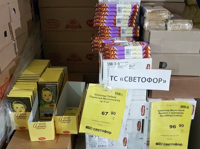 Товары в светофоре