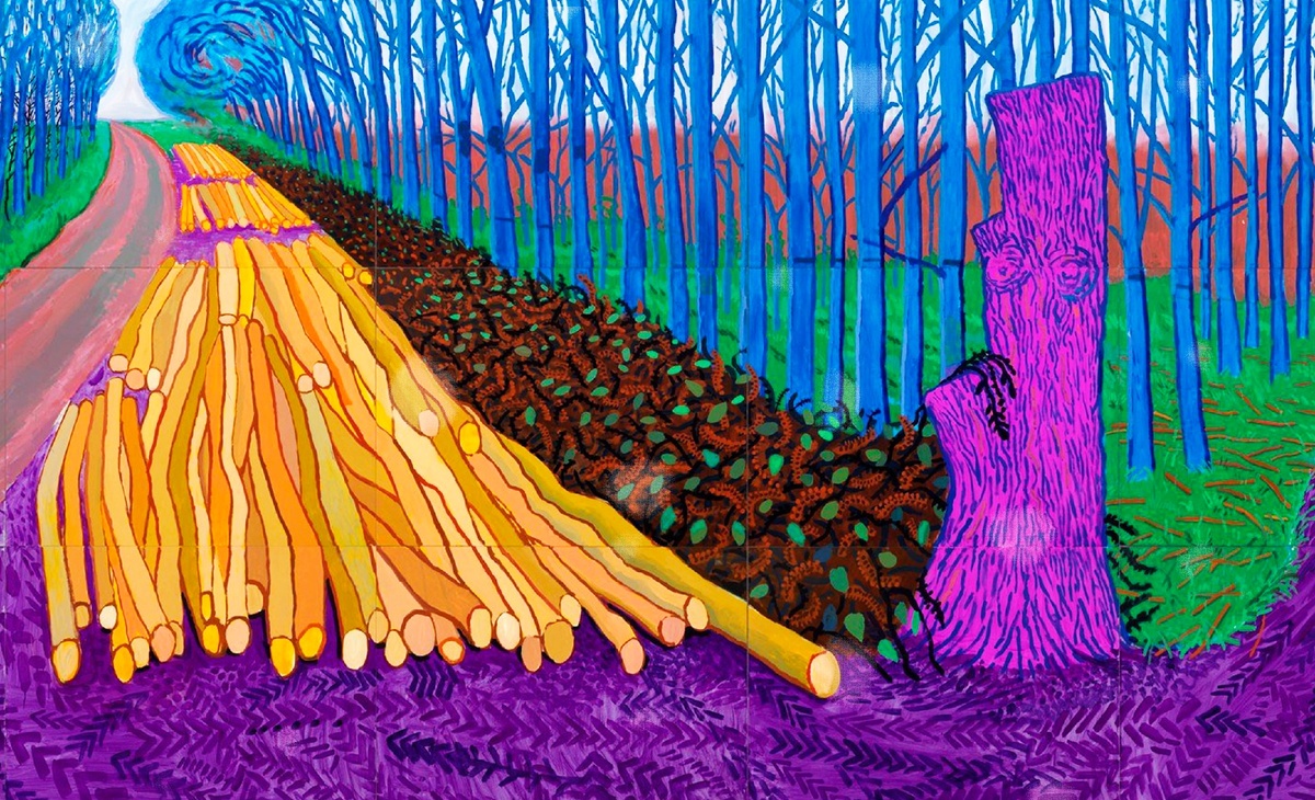 Картина "Winter Timber" Дэвида Хокни, 2009 г.