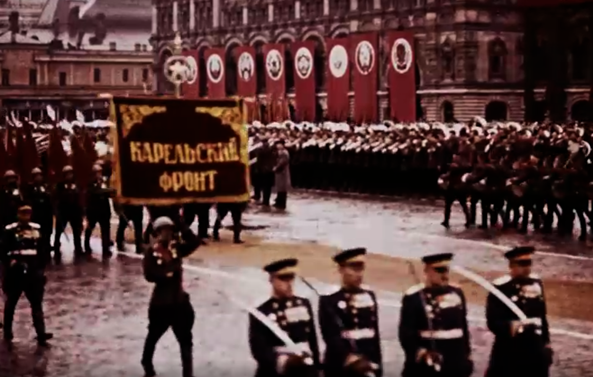 Парад победы 1945 картинки цветные
