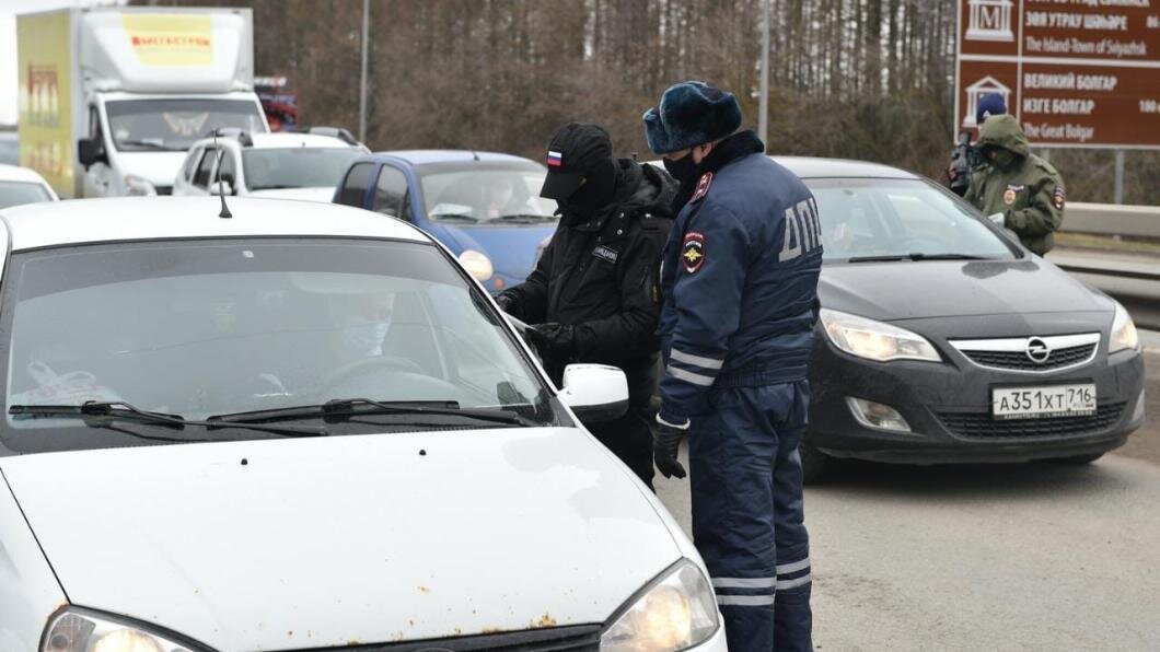 Пропускной пункт в Татарстане.