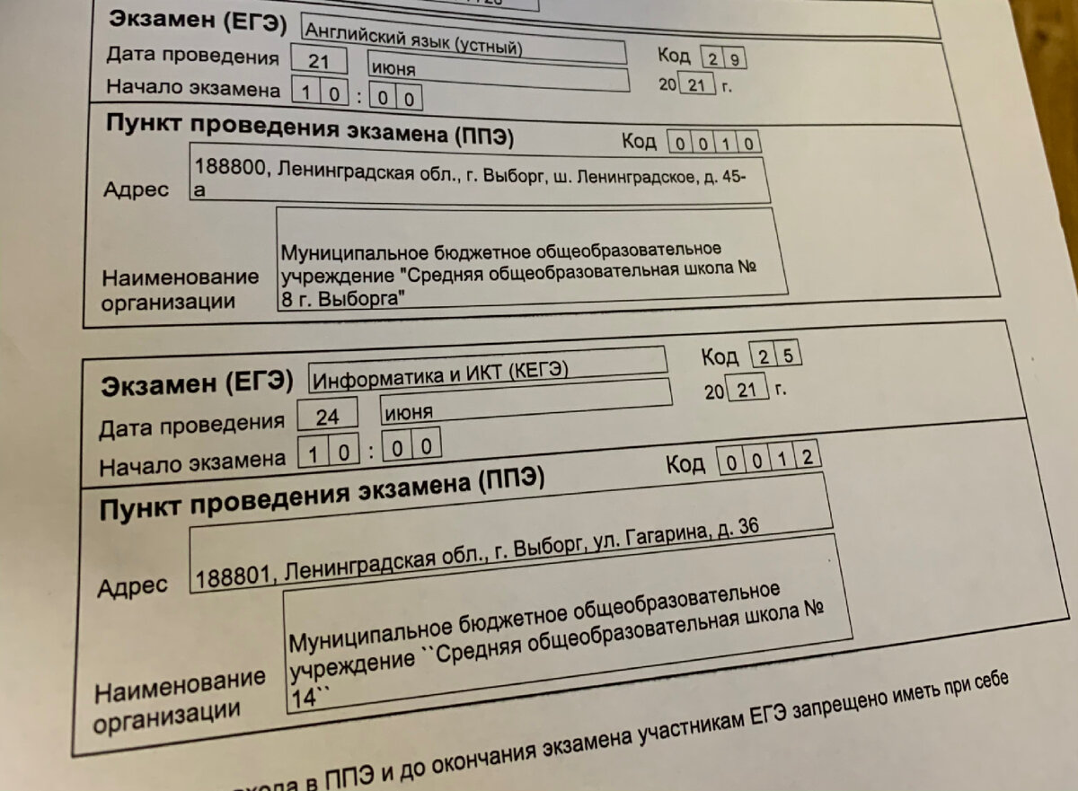 расписание экзаменов