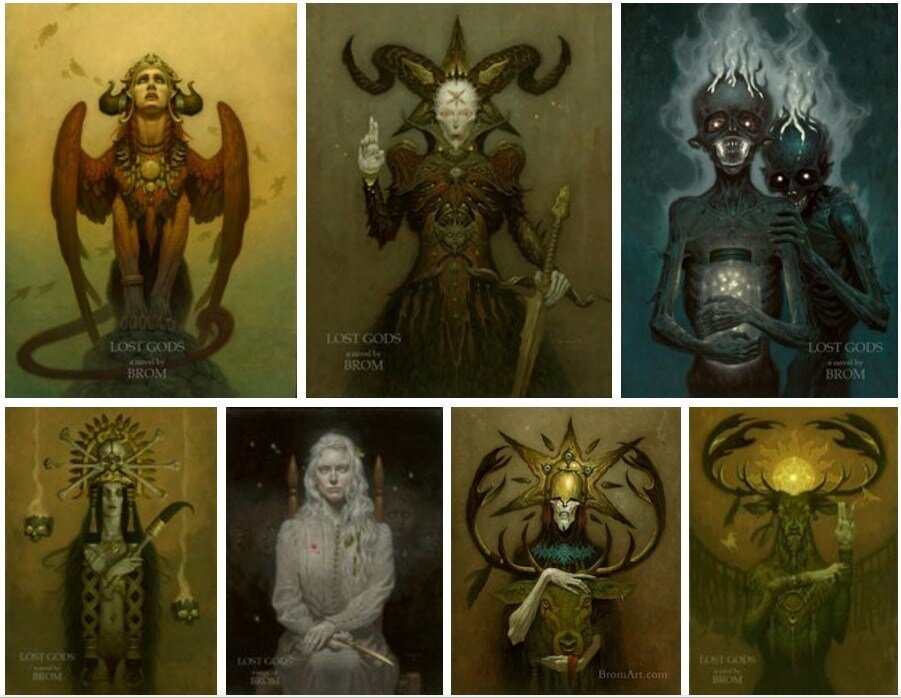 хоркос бог джеральд бром. бог потерявшихся. джеральд бром потерянные боги иллюстрации. джеральд бром потерянные боги. потерянные боги книга.