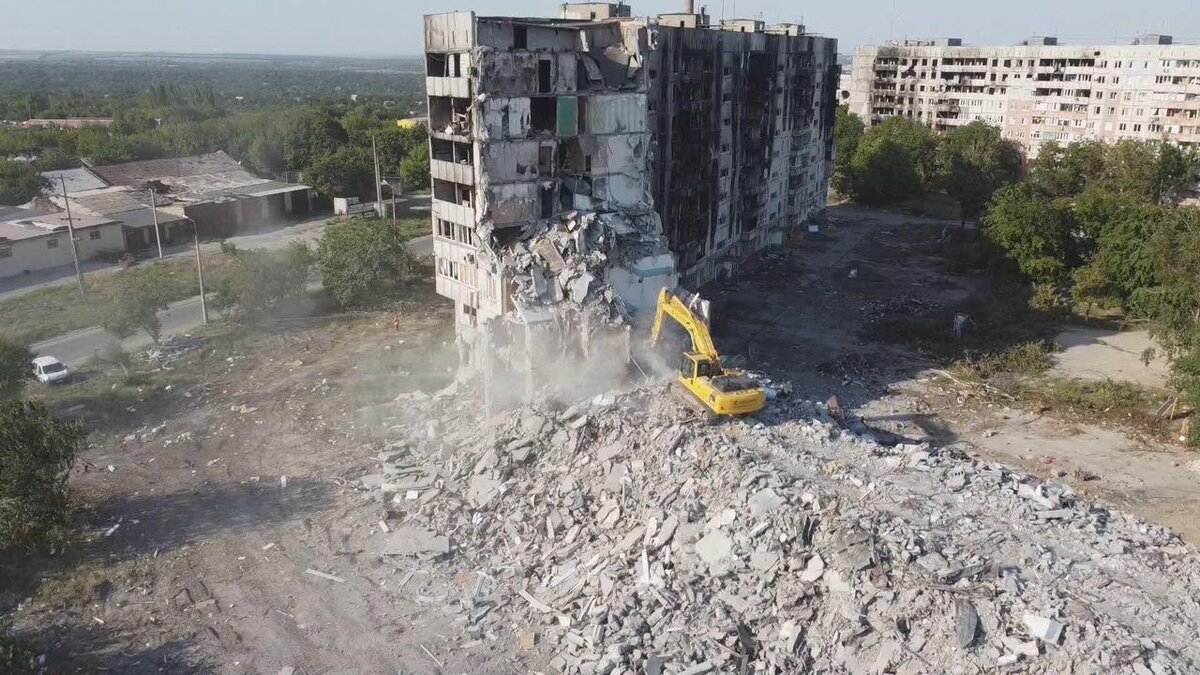 Снос домов в Мариуполе