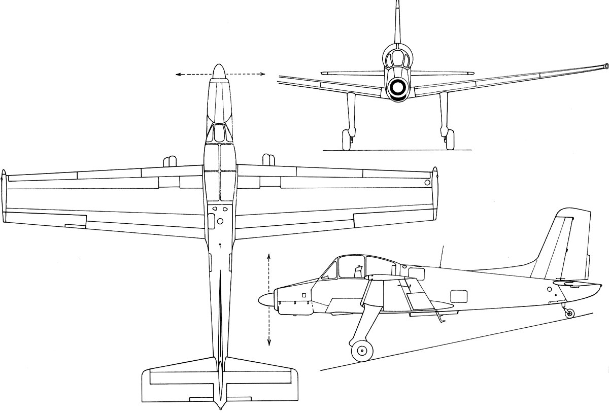 MS.1500 Epervier. Проекции. Фото: da01ulm.free.fr