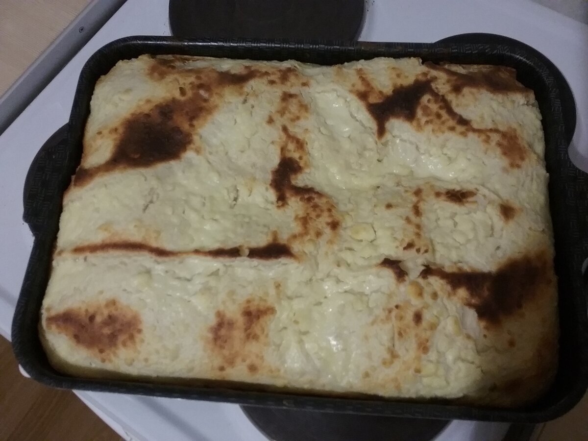 Слоеный пирог с творогом. Вкуснота!