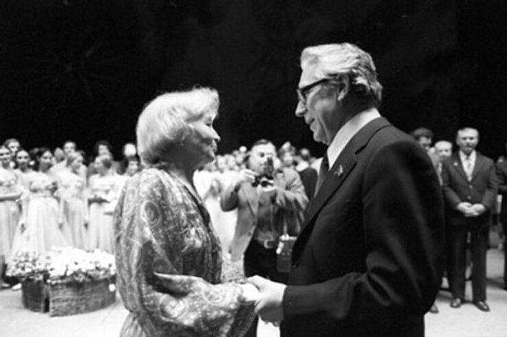 Г. Уланова и П. Демичев