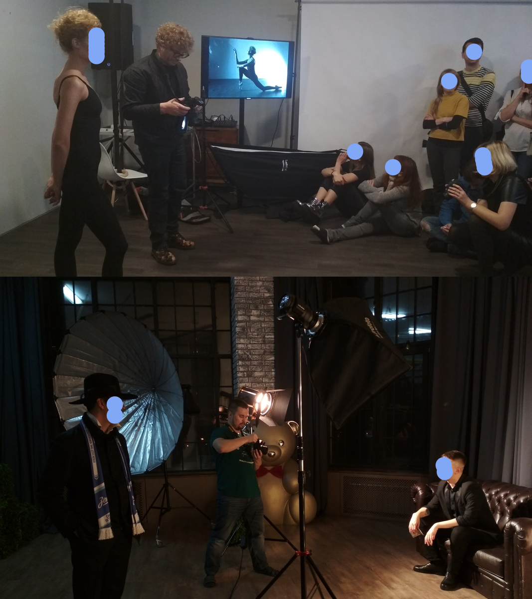 Говорю же...тот же самый съемочный процесс: те же люди с кружками вместо лиц...