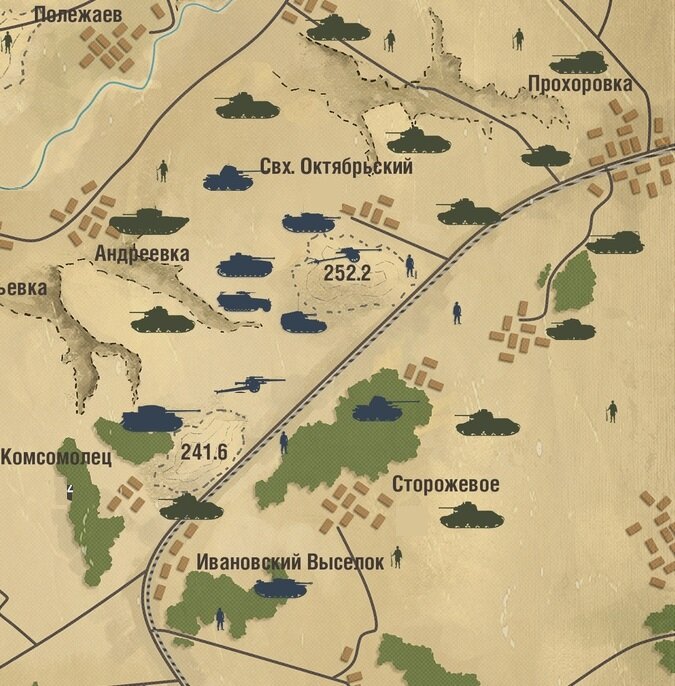 Битва под прохоровкой карта сражения. Прохоровское поле на карте. 12 июля битва под прохоровкой карта сражения. Курская битва прохоровка карта. Карта прохоровского сражения 12 июля 1943.
