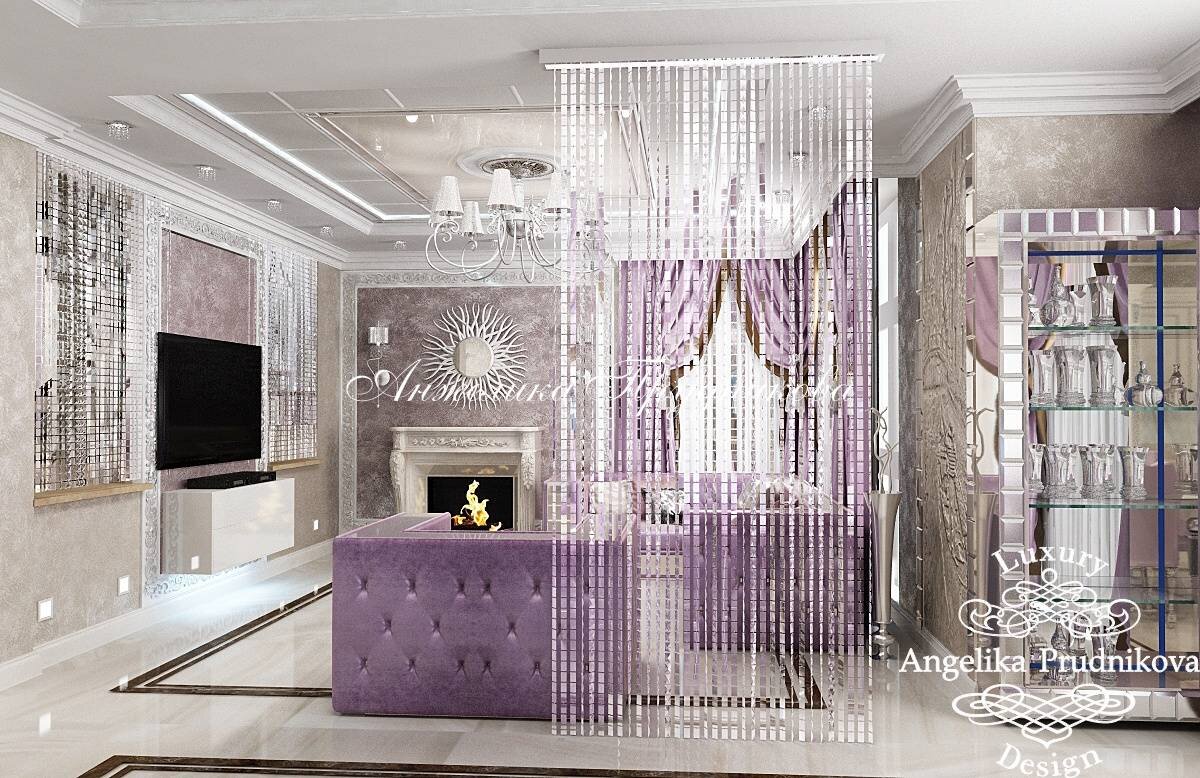 На фото: Дизайн таунхауса в стиле арт-деко в КП «Барвиха Club»