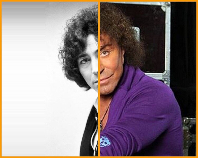 Фотоколлаж | Валерий Леонтьев в молодости и сейчас 