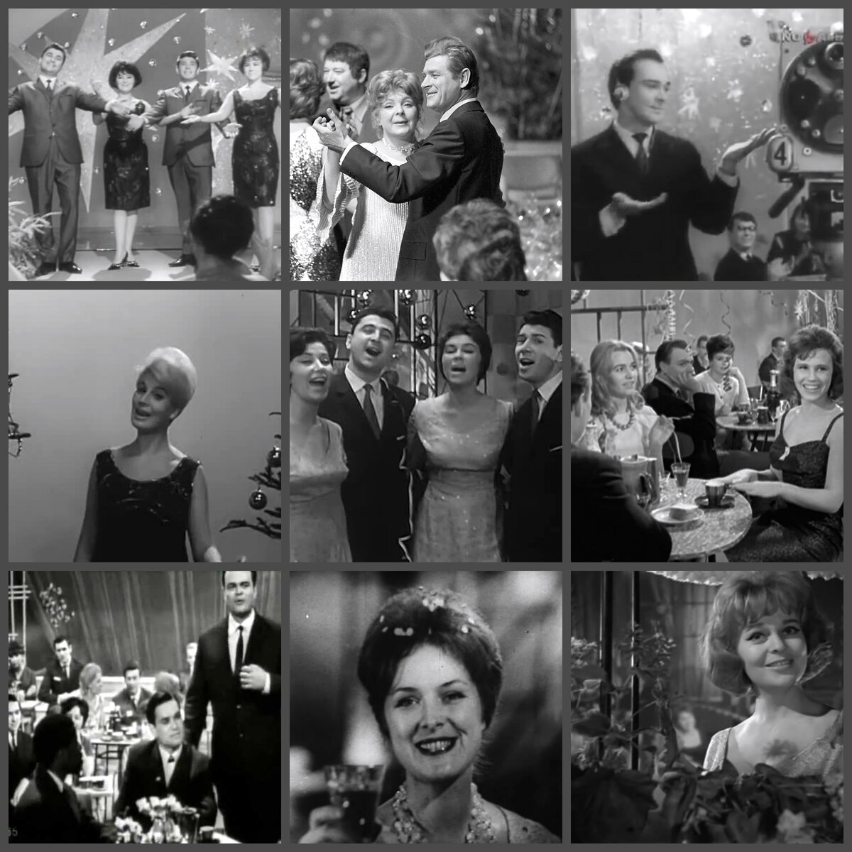 Кадры из "Голубого огонька"."