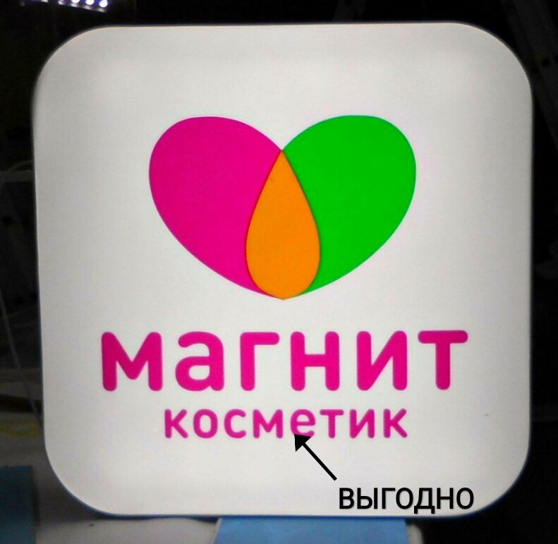 Вывеска магнит косметик фото