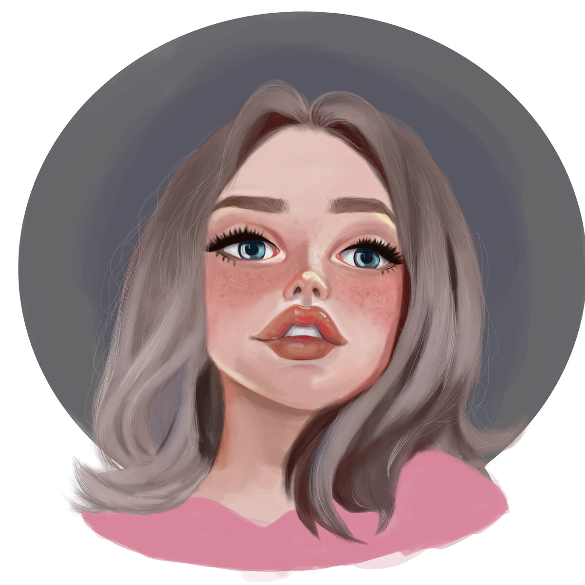 Рисовала девочку в инстаграм, когда оказалось, что она буквально перерисовывает себя заново в фотошоп, стало очень неловко.