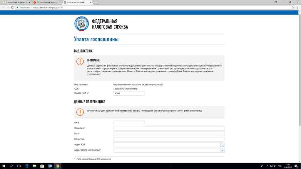 Рисунок 1 - Сайт ФНС России
