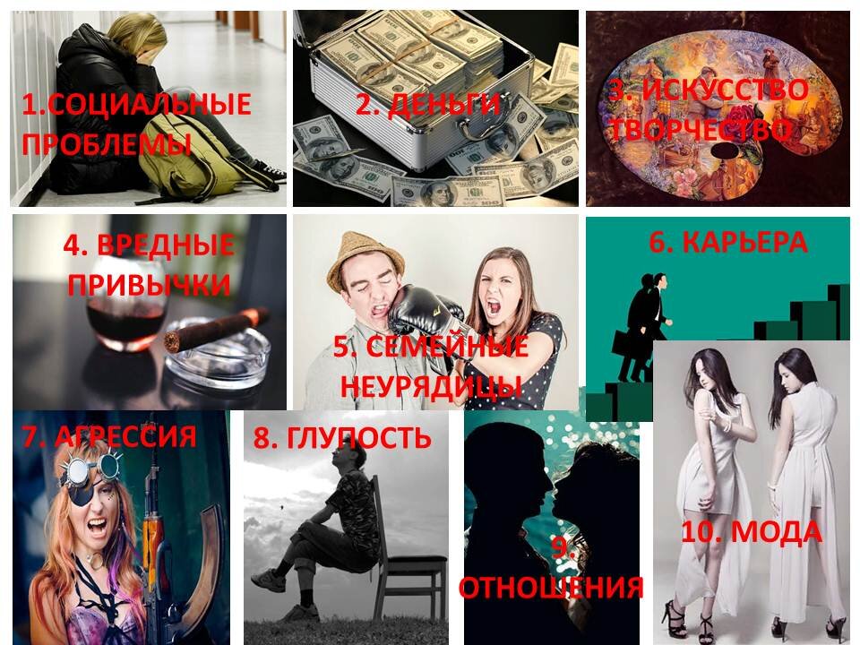 Тест юмористических фраз. Коллаж автора