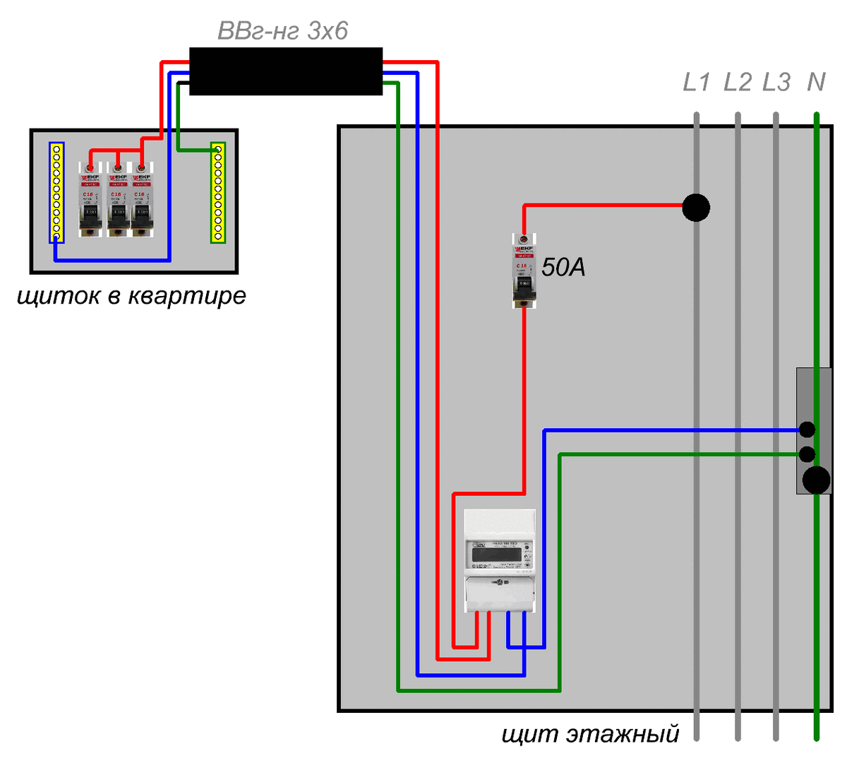 схема соединений.