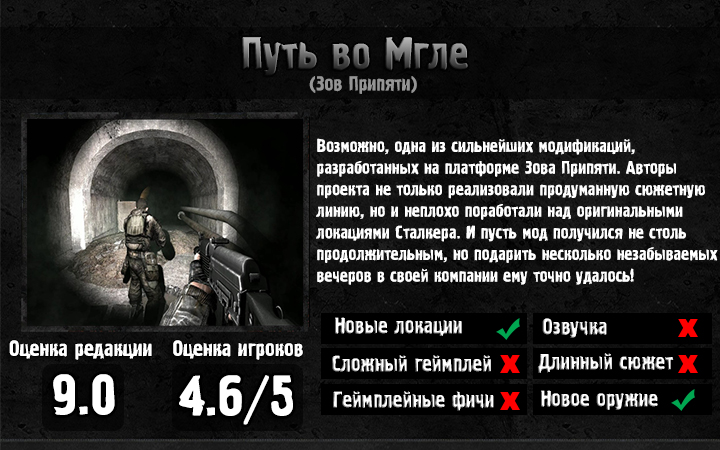 3 место: Путь во Мгле