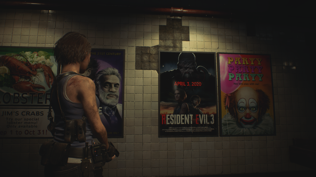 Resident Evil 3  на одном из плакатов мы видим дату выхода ремейка))