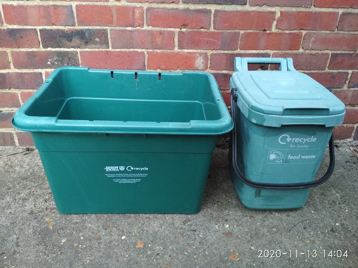 Ящик для стекла и для пищевых отходов