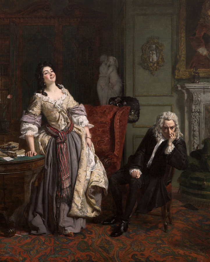 William Powell Frith. Pope Makes Love To Lady Mary Wortley Montagu (1852). Auckland Art Gallery. 