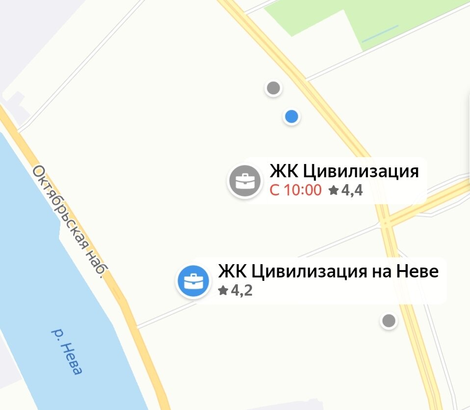 Два ЖК на правом берегу Невы