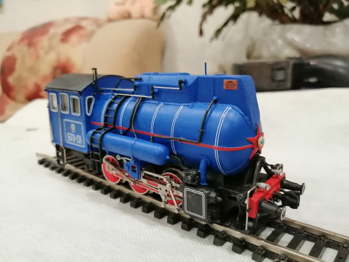 Модель духохода (бестопочного паровоза) БП1-01