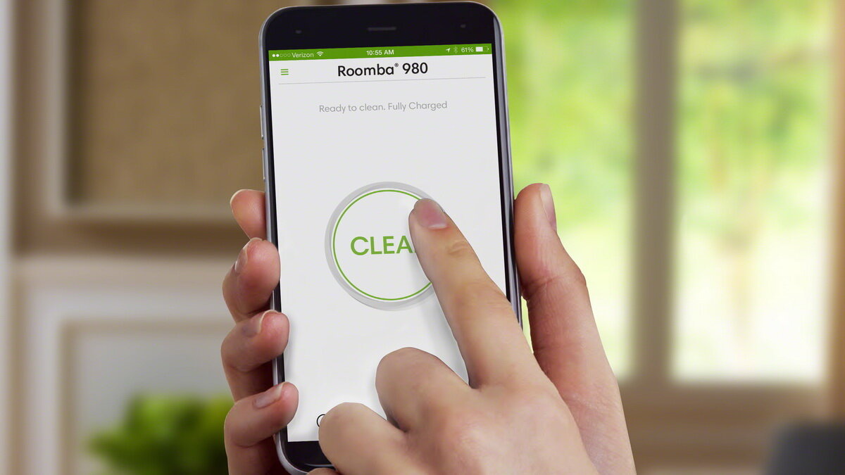Roomba 980 поддерживает удаленное управление через интернет