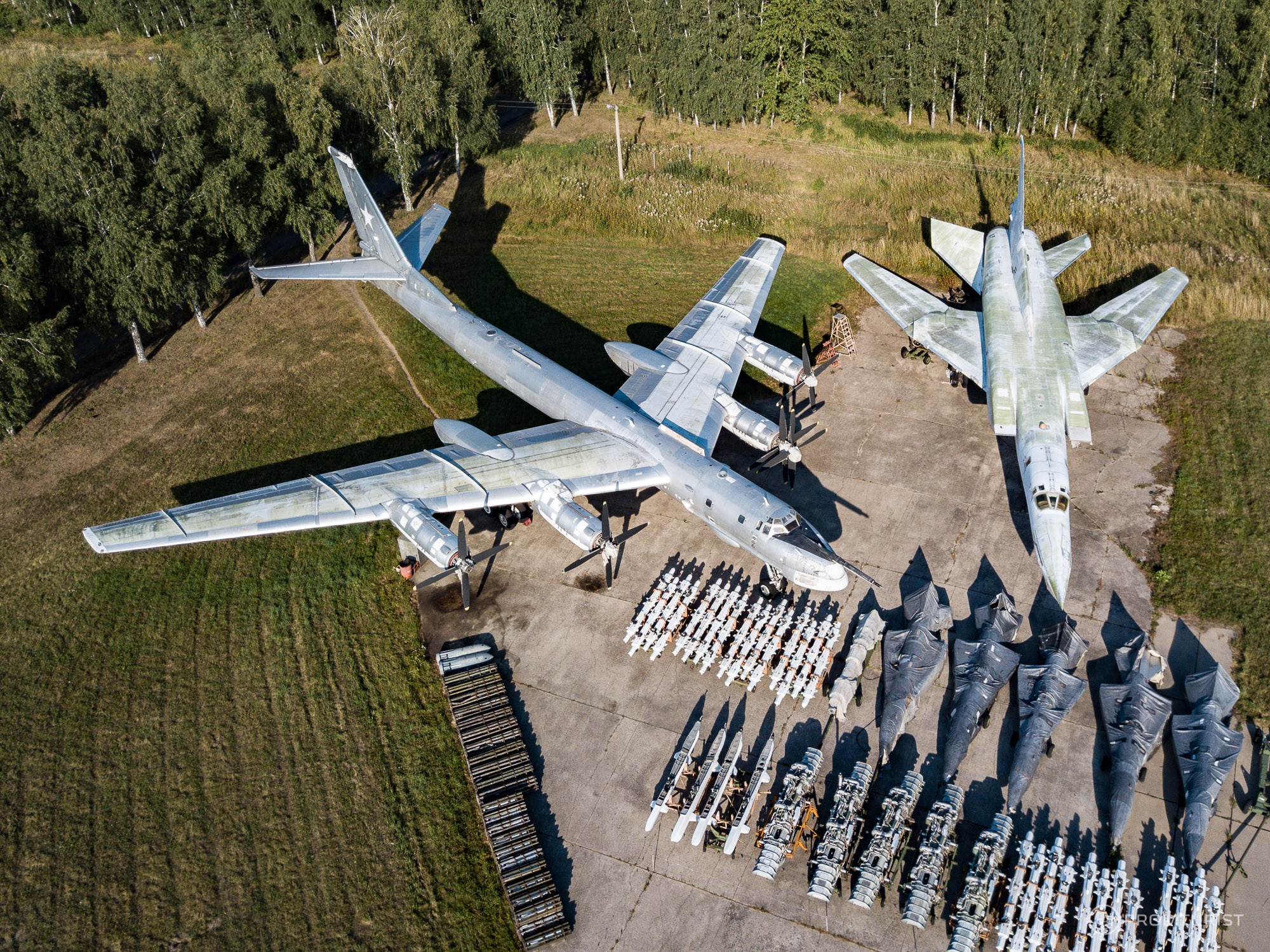 Собирал грибы, а нашёл (на полянке) Ту-95 и Ту-22М3. Ну и сравнил их ✈️??0
