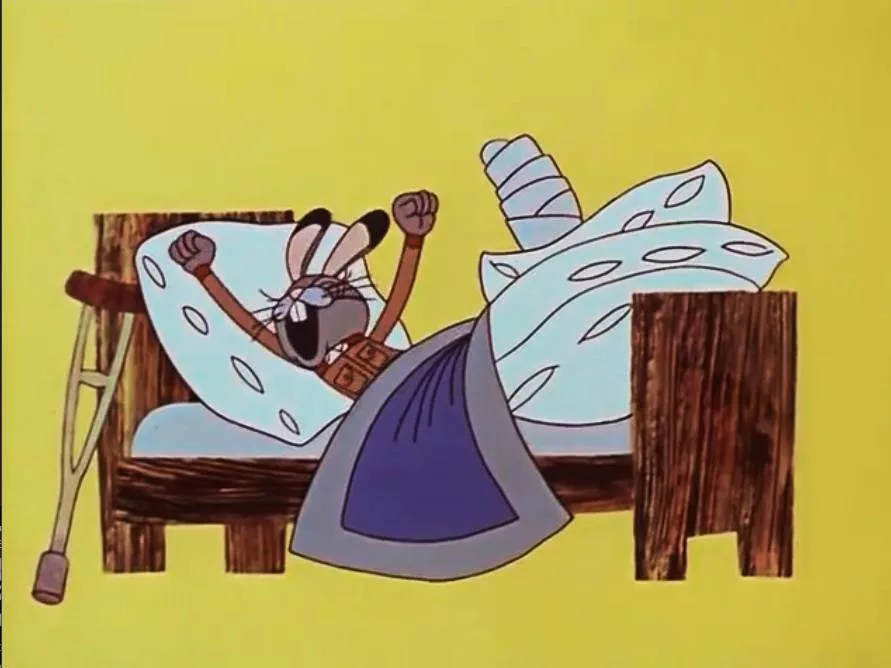 Кадр из мультфильма "Заяц-симулянт" взят для иллюстрации из Яндекс Картинки. 