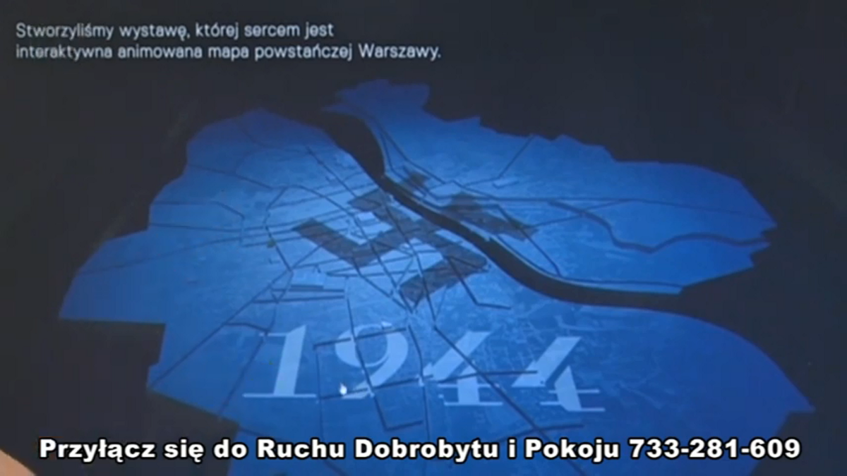 Карта Варшавы на момент Восстания 1944 года