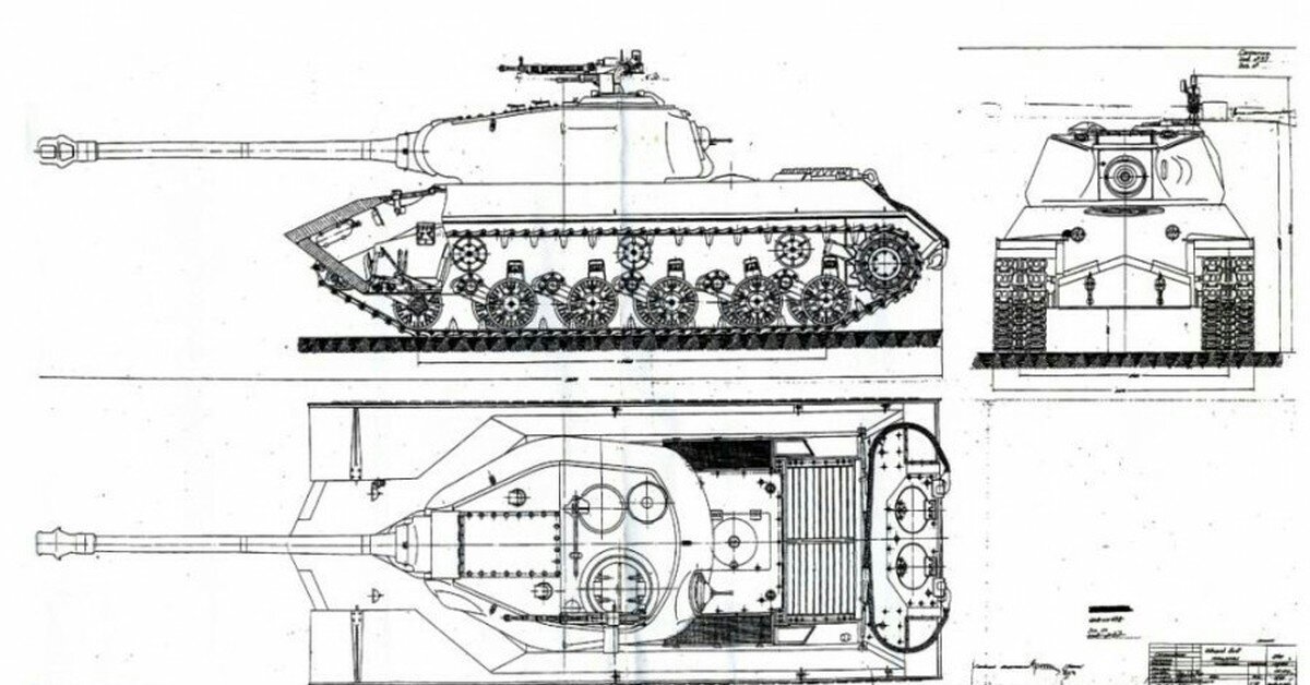 Чертеж танка ис3